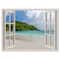 Designart - Open Window to Calm Seashore - Extra Large Seashore Canvas Art